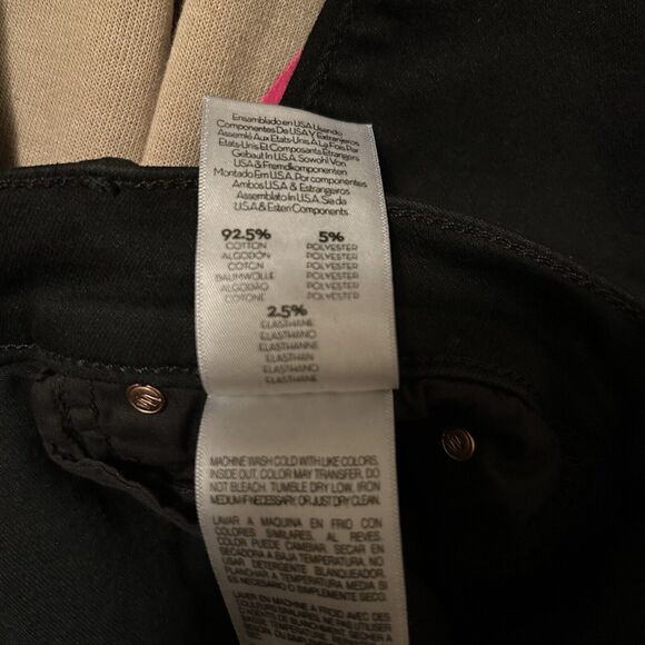 Mother Jeans Black Stunner Zip Ankle Step Fray Not Guilty Denim Womens Size 30 - Picture 14 of 15